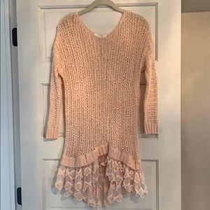 Peach loose knitted top